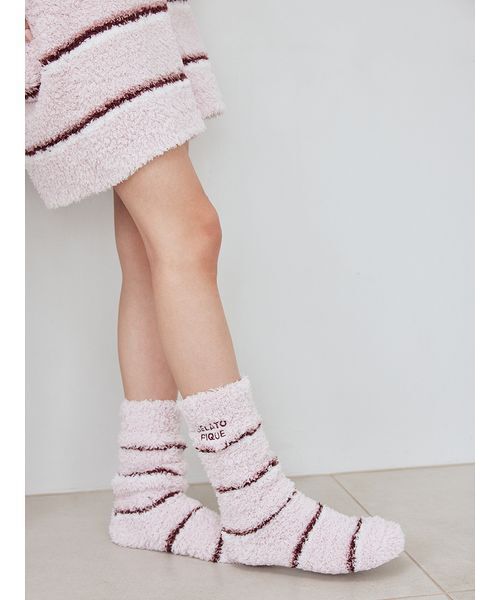 gelato pique（ジェラートピケ）の「ジェラートボーダーソックス（その他ルームウェア・レディース・ピンク/アイボリー/ブルー・F）」の3枚目の写真