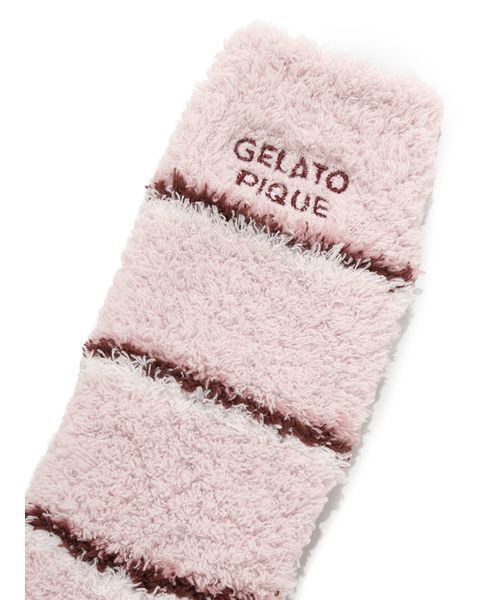 gelato pique（ジェラートピケ）の「ジェラートボーダーソックス（その他ルームウェア・レディース・ピンク/アイボリー/ブルー・F）」の6枚目の写真