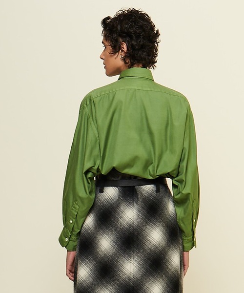 CURRENTAGE（カレンテージ）の「【CURRENTAGE/カレンテージ】Raglan Ox shirt（シャツ/ブラウス・レディース・ボルドー/グリーン/ベージュ/ブルー・FREE）」の14枚目の写真