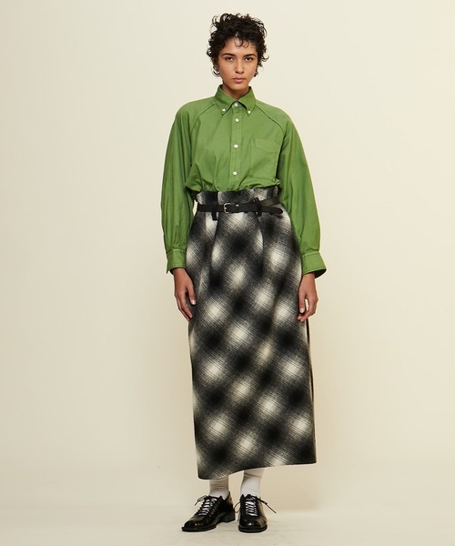 CURRENTAGE（カレンテージ）の「【CURRENTAGE/カレンテージ】Raglan Ox shirt（シャツ/ブラウス・レディース・ボルドー/グリーン/ベージュ/ブルー・FREE）」の15枚目の写真