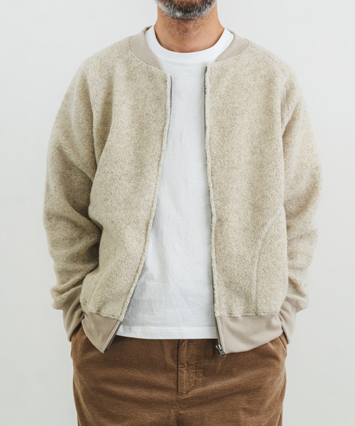 セール】リサイクル紡毛パイルリブブルゾン（ブルゾン）｜quadro