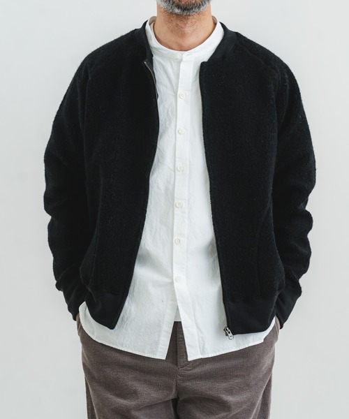 セール】リサイクル紡毛パイルリブブルゾン（ブルゾン）｜quadro