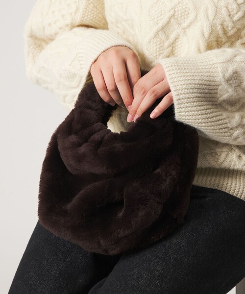 ODETTE E ODILE（オデットエオディール）の「＜CARUS＞ MIRAGGIO MERIN（ハンドバッグ・レディース・グレー系/ダークブラウン・FREE）」の4枚目の写真