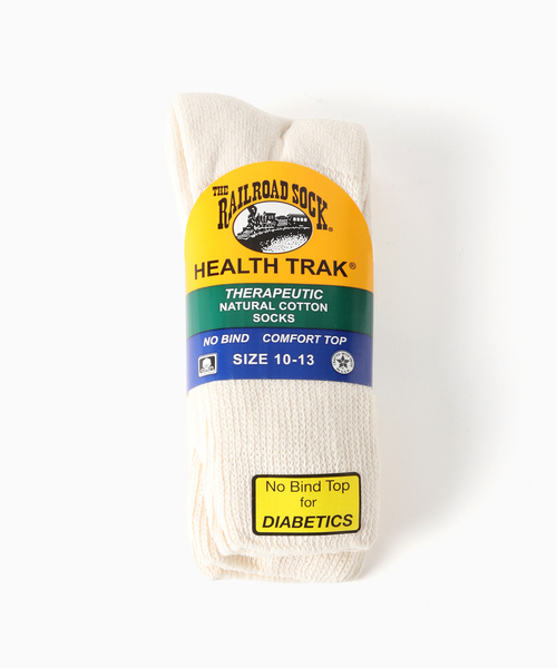 Railroad Sock（レイルロードソック）の「RAILROAD SOCK / レイルロードソック Therapeutic Crew (2pair)（ソックス/靴下・メンズ・ホワイト/アイボリー・FREE）」の2枚目の写真