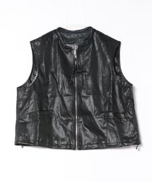 almo（アルモ）の「【portulaca】レザー風zipベスト（ベスト）」