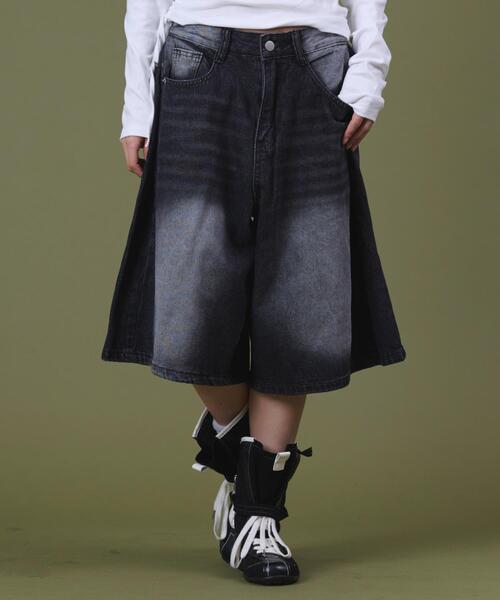 dispark(ディスパーク)の「DISPARK/バギーハーフデニム(デニムパンツ・レディース・インディゴブルー/ブラック・SMALL/MEDIUM)」の8枚目の写真