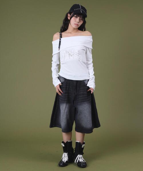 dispark(ディスパーク)の「DISPARK/バギーハーフデニム(デニムパンツ・レディース・インディゴブルー/ブラック・SMALL/MEDIUM)」の12枚目の写真