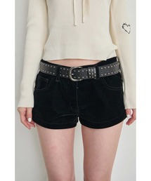 Heart Tattoo（ハートタトゥー）の「studs belt short pants　/　スタッズベルト付きショートパンツ（その他パンツ・レディース）」