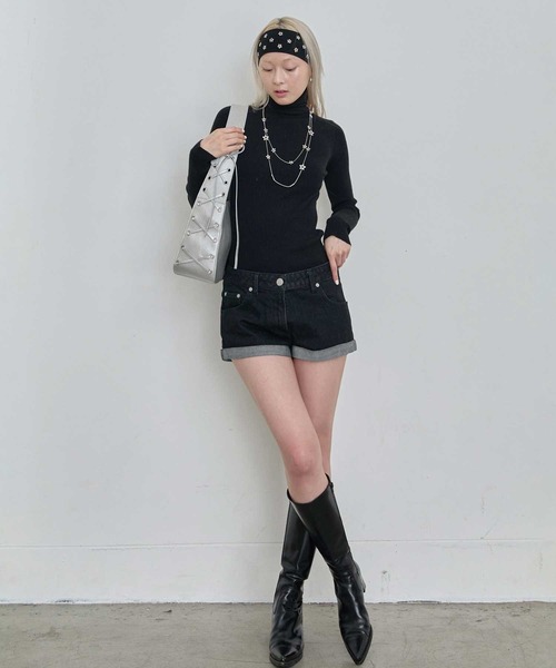 Heart Tattoo(ハートタトゥー)の「studs belt short pants / スタッズベルト付きショートパンツ(その他パンツ・レディース・ブラック系/ブラック系1・1/0)」の17枚目の写真