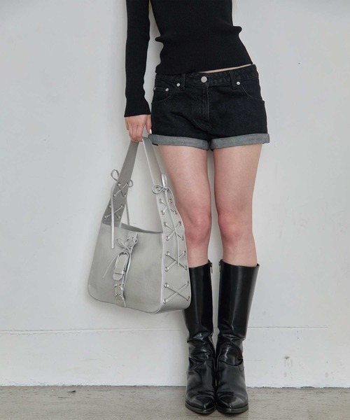 Heart Tattoo(ハートタトゥー)の「studs belt short pants / スタッズベルト付きショートパンツ(その他パンツ・レディース・ブラック系/ブラック系1・1/0)」の7枚目の写真