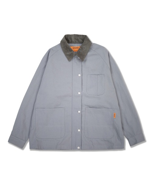 UNIVERSAL OVERALL(ユニバーサルオーバーオール)の「LINING OX COVERALL /オックスカバーオール/ワークジャケット(カバーオール・レディース・ブラウン/杢グレー/ブラウン系その他4・F)」の13枚目の写真
