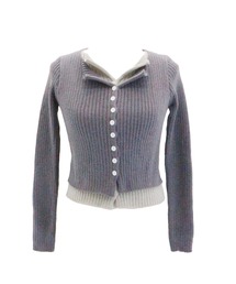 Docking Polo Cardigan / ドッキングポロカーディガン ダブルカラー