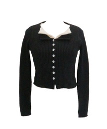 Docking Polo Cardigan / ドッキングポロカーディガン ダブルカラー