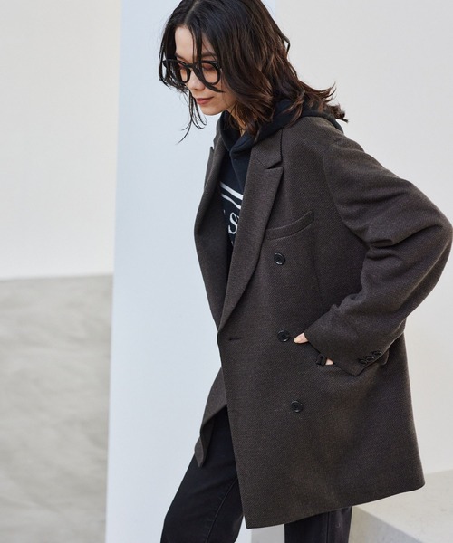 BARNYARDSTORM（バンヤードストーム）の「BARNYARDSTORM / ヘリンボーンジャケット / JAPAN FABRIC（テーラードジャケット・レディース・ブラウン・S/M）」の8枚目の写真