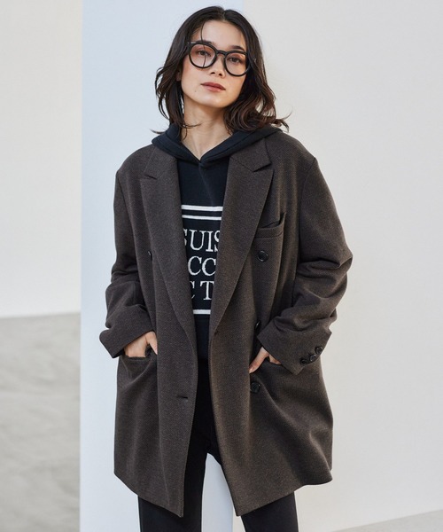 BARNYARDSTORM（バンヤードストーム）の「BARNYARDSTORM / ヘリンボーンジャケット / JAPAN FABRIC（テーラードジャケット・レディース・ブラウン・S/M）」の7枚目の写真