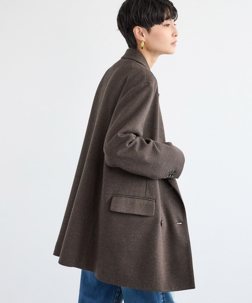 BARNYARDSTORM（バンヤードストーム）の「BARNYARDSTORM / ヘリンボーンジャケット / JAPAN FABRIC（テーラードジャケット・レディース・ブラウン・S/M）」の4枚目の写真