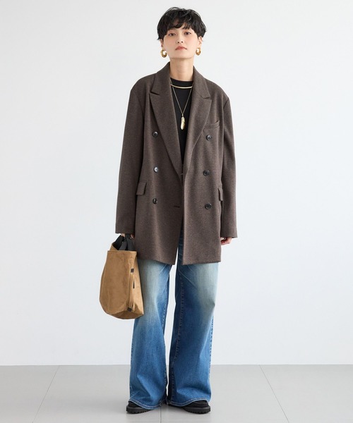 BARNYARDSTORM（バンヤードストーム）の「BARNYARDSTORM / ヘリンボーンジャケット / JAPAN FABRIC（テーラードジャケット・レディース・ブラウン・S/M）」の3枚目の写真