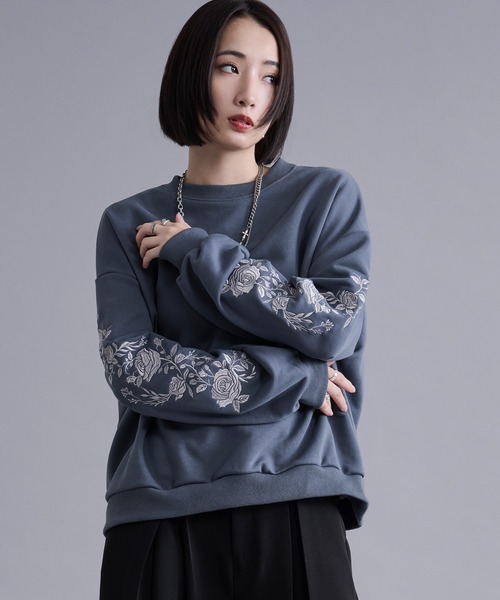 ★新品！★名手Ｔエルソン氏設計★ナノテクノロジー★東レのナノ素材★９ｆｔ送料込 Ellno Loset（エルノロゼット） tシャツ サイドバラ刺繍Tシャツ メンズ