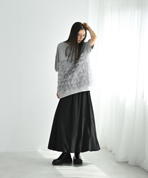 STYLE DELI（スタイルデリ）の「【BLK001】チュールレイヤードスウェット（スウェット）」