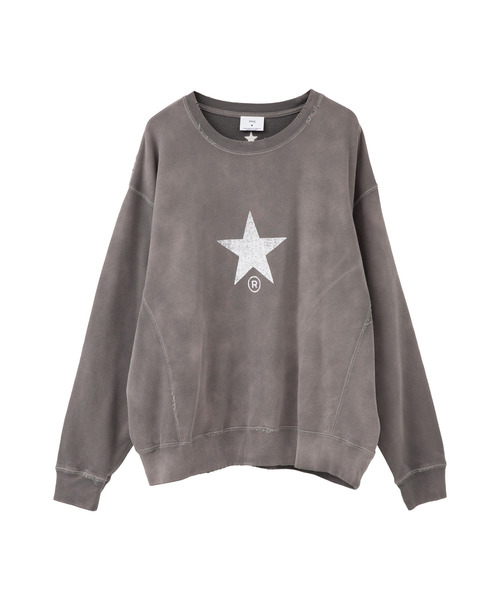 CONVERSE TOKYO（コンバーストウキョウ）の「STAR★ PRINT WASHED SWEAT（スウェット・メンズ・グレー/ブラック/オフホワイト・SMALL/LARGE）」の3枚目の写真