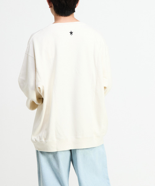 CONVERSE TOKYO（コンバーストウキョウ）の「STAR★ PRINT WASHED SWEAT（スウェット・メンズ・グレー/ブラック/オフホワイト・SMALL/LARGE）」の13枚目の写真