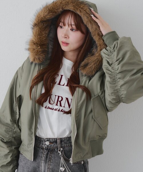 MARCHES】フェイクファー付MA-1（MA-1）｜APPORTE PAR LES MARCHES