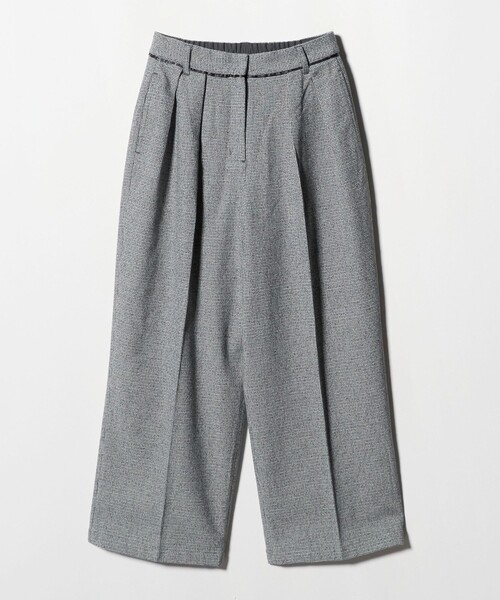 A DAY IN THE LIFE UNITED ARROWS(アデイインザライフユナイテッドアローズ)の「メランジ ツイードライク 2タック ワイドパンツ ‐ウォッシャブル‐<A DAY IN THE LIFE>(その他パンツ・レディース・モカ/ダークグレー/ベージュ・M/S)」の2枚目の写真