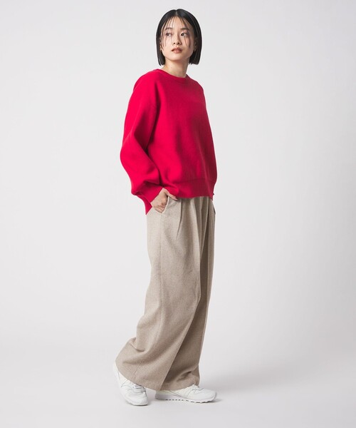 A DAY IN THE LIFE UNITED ARROWS(アデイインザライフユナイテッドアローズ)の「メランジ ツイードライク 2タック ワイドパンツ ‐ウォッシャブル‐<A DAY IN THE LIFE>(その他パンツ・レディース・モカ/ダークグレー/ベージュ・M/S)」の6枚目の写真