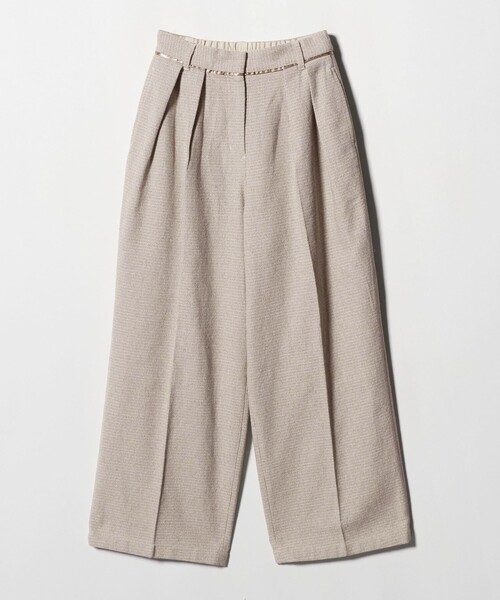 A DAY IN THE LIFE UNITED ARROWS(アデイインザライフユナイテッドアローズ)の「メランジ ツイードライク 2タック ワイドパンツ ‐ウォッシャブル‐<A DAY IN THE LIFE>(その他パンツ・レディース・モカ/ダークグレー/ベージュ・M/S)」の17枚目の写真