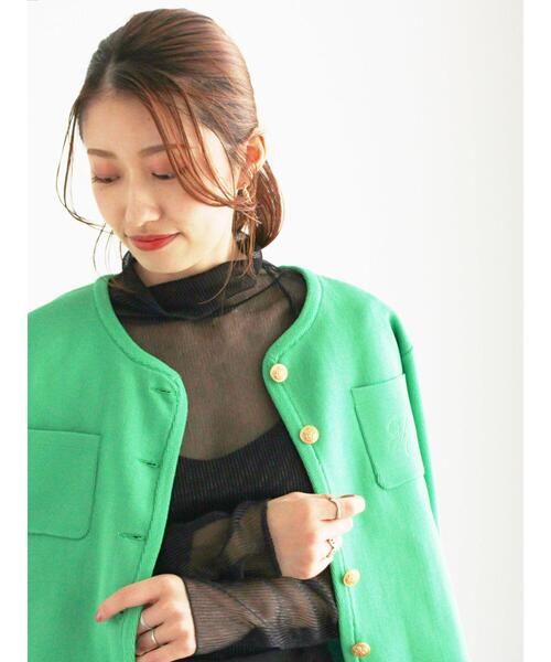 Te chichi（テチチ）の「ラメプリーツシアータートルインナー（Tシャツ/カットソー・レディース・シルバー/ブラック/ピンク・F）」の2枚目の写真