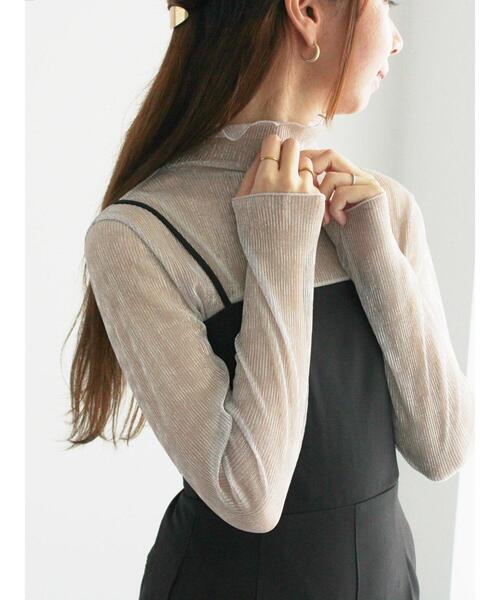 Te chichi（テチチ）の「ラメプリーツシアータートルインナー（Tシャツ/カットソー・レディース・シルバー/ブラック/ピンク・F）」の10枚目の写真