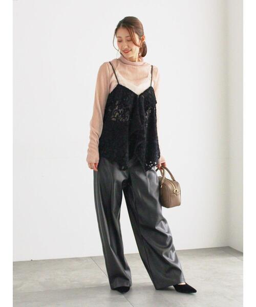 Te chichi（テチチ）の「ラメプリーツシアータートルインナー（Tシャツ/カットソー・レディース・シルバー/ブラック/ピンク・F）」の13枚目の写真