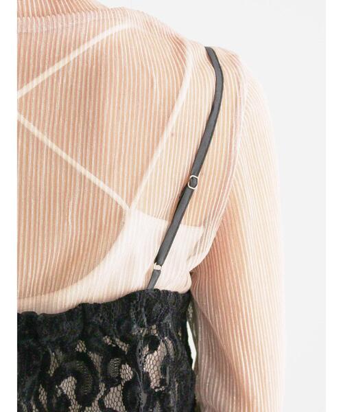 Te chichi（テチチ）の「ラメプリーツシアータートルインナー（Tシャツ/カットソー・レディース・シルバー/ブラック/ピンク・F）」の15枚目の写真