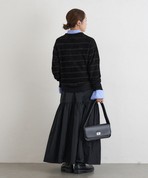 ベロアニットロングスリーブポロシャツ（ニット/セーター）｜JOURNAL