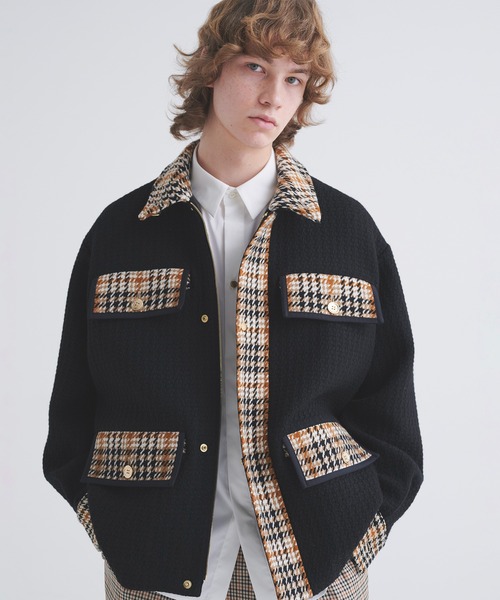 CULLNI(クルニ)の「CULLNI for DAKS LONDON Tweed Jacket(その他アウター・メンズ・ベージュ×ブラック/ブラック×ベージュ/チェック・0/1/2)」の2枚目の写真