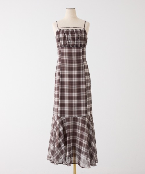 one after another NICE CLAUP(ワンアフターアナザーナイスクラップ)の「ショートニット+マーメイドキャミワンピースセット(ワンピース・レディース・ベージュ系その他/ブラック系その他/ブラウン系その他・FREE)」の6枚目の写真