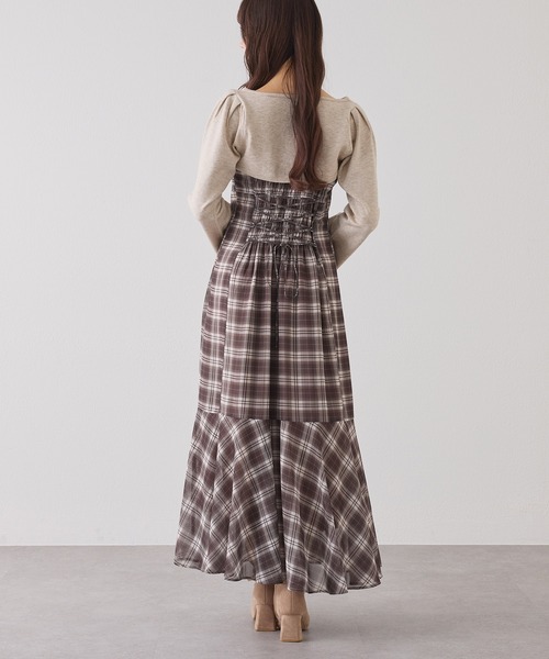 セール】ショートニット＋マーメイドキャミワンピースセット