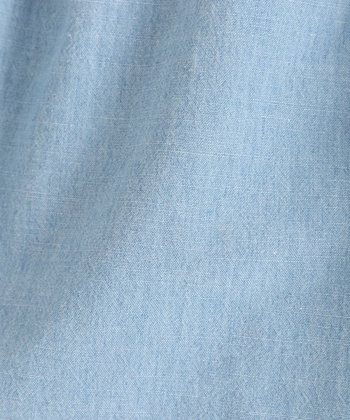 PORTER CLASSIC（ポータークラシック）の「Porter Classic / ポータークラシック：SHAWSHANK CHAMBRAY GATHERED SHORTS：PC-005-3237[COR]（その他パンツ・メンズ・ブルー・3）」の6枚目の写真