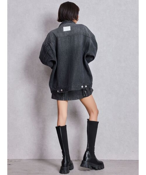 GYDA(ジェイダ)の「ヴィンテージBIGデニムGジャン(デニムジャケット・レディース・ブラック/ブルー/インディゴブルー・FREE)」の10枚目の写真