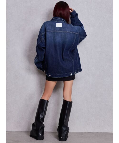 GYDA(ジェイダ)の「ヴィンテージBIGデニムGジャン(デニムジャケット・レディース・ブラック/ブルー/インディゴブルー・FREE)」の14枚目の写真