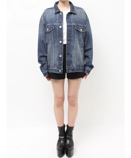 GYDA(ジェイダ)の「ヴィンテージBIGデニムGジャン(デニムジャケット・レディース・インディゴブルー/ブルー/ブラック・FREE)」の17枚目の写真