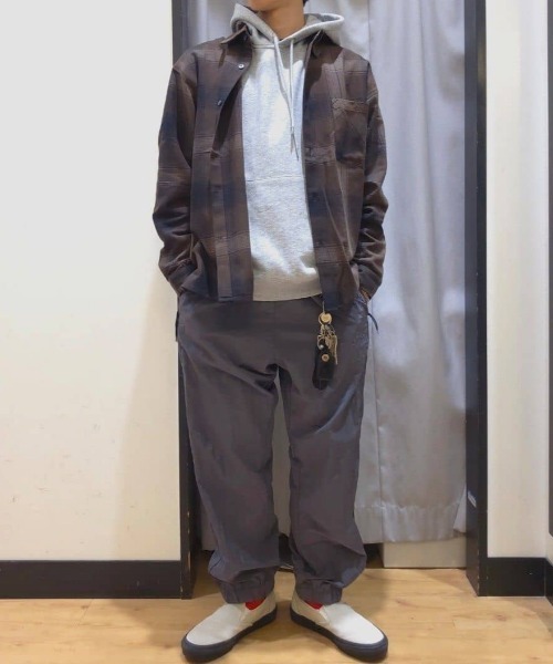 CAMP7（キャンプセブン）の「【CAMP7】ワッシャーナイロンサイドラインパンツ（シルエット/撥水加工/アクティブ/カジュアル）（その他パンツ・メンズ・ブラック/グレー・L/M/XL）」の20枚目の写真