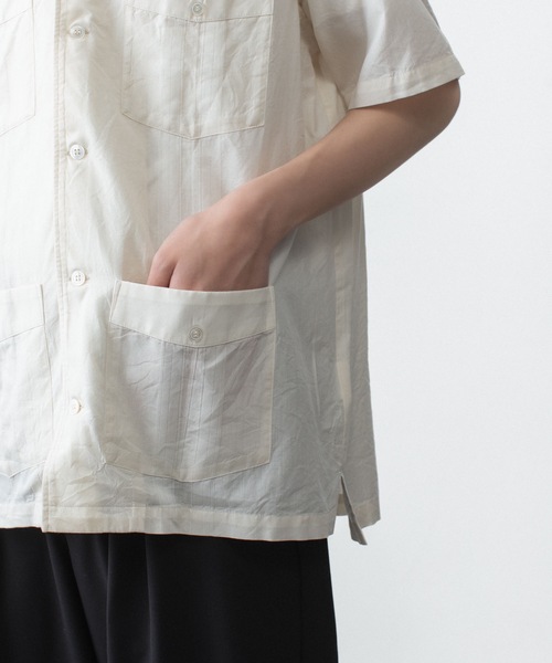 ATTACHMENT（アタッチメント）の「CO/TEN ジャガードローン グアヤベラ SHIRT / CO/TEN JACQUARD LAWN GUAYABERA SHIRT（シャツ/ブラウス・メンズ・ライトブルー/グレー/オフホワイト・3/2/1）」の6枚目の写真