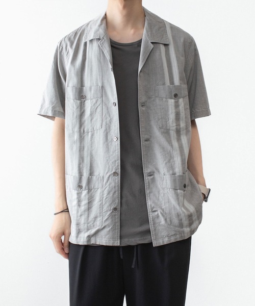 ATTACHMENT(アタッチメント)の「CO/TEN ジャガードローン グアヤベラ SHIRT / CO/TEN JACQUARD LAWN GUAYABERA SHIRT(シャツ/ブラウス・メンズ・ライトブルー/グレー/オフホワイト・3/2/1)」の14枚目の写真