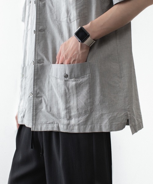 ATTACHMENT(アタッチメント)の「CO/TEN ジャガードローン グアヤベラ SHIRT / CO/TEN JACQUARD LAWN GUAYABERA SHIRT(シャツ/ブラウス・メンズ・ライトブルー/グレー/オフホワイト・3/2/1)」の20枚目の写真