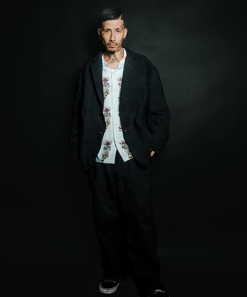 Subciety(サブサエティ)の「Patchwork tailored jacket(テーラードジャケット・メンズ・ブラック/ホワイト・SMALL/MEDIUM/LARGE/X-LARGE)」の13枚目の写真