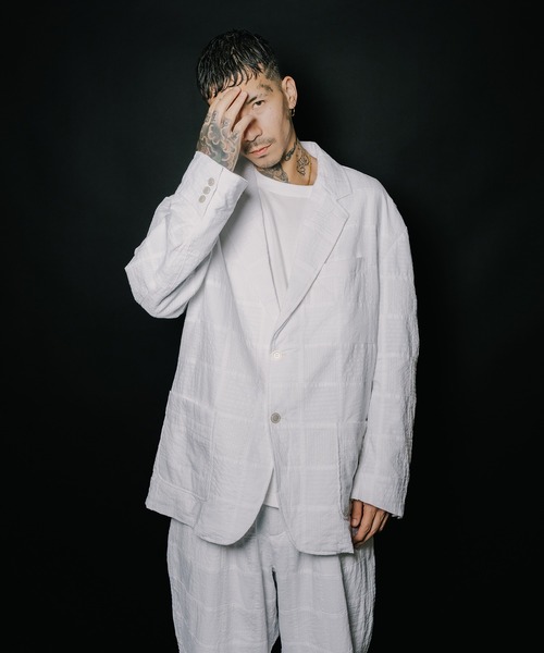 Subciety(サブサエティ)の「Patchwork tailored jacket(テーラードジャケット・メンズ・ブラック/ホワイト・SMALL/MEDIUM/LARGE/X-LARGE)」の15枚目の写真