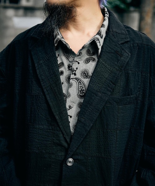 Subciety(サブサエティ)の「Patchwork tailored jacket(テーラードジャケット・メンズ・ブラック/ホワイト・SMALL/MEDIUM/LARGE/X-LARGE)」の20枚目の写真