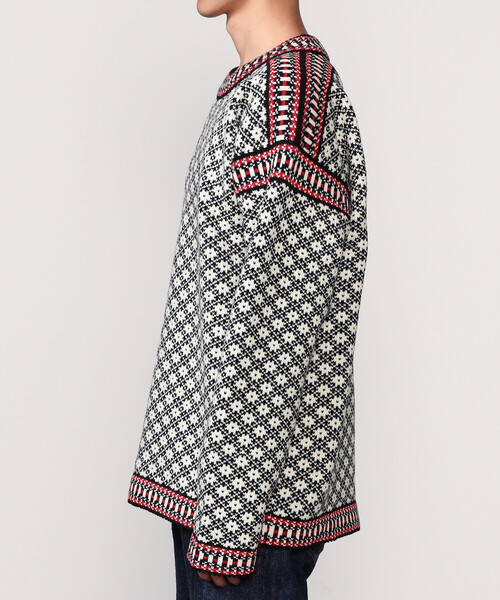 Bshop（ビショップ）の「Longa Liis | ヴィンテージ フォークセーター BLACK MEN（ニット/セーター・メンズ・ブラック系その他・M/L）」の8枚目の写真