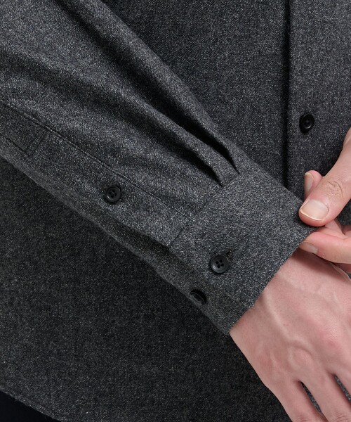 UNITED TOKYO（ユナイテッドトウキョウ）の「SOFT TWEED レギュラーカラーシャツ（シャツ/ブラウス・メンズ・ダークグレー/ブラウン・1/2/3）」の10枚目の写真